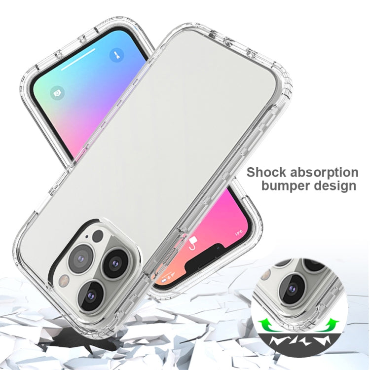 For iPhone 13 Pro Shockproof High Transparency Two-color Gradual Change PC+TPU Candy Colors Protective Case (Transparent) by buy2fix