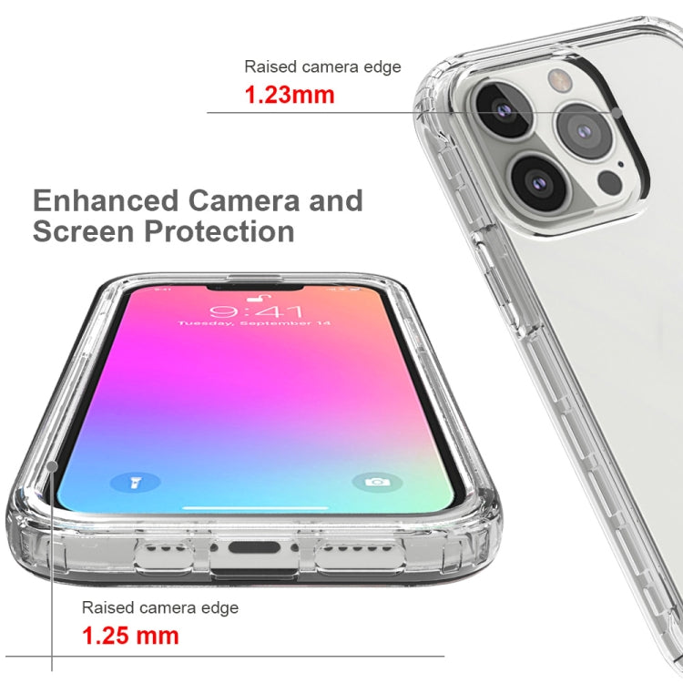 For iPhone 13 Pro Shockproof High Transparency Two-color Gradual Change PC+TPU Candy Colors Protective Case (Transparent) by buy2fix