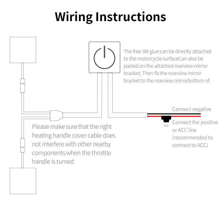 WUPP CS-974B1 Motorcycle Modified Hook and Loop Fastener Intelligent Electric Heating Hand Cover Heated Grip with Three Gear Temperature Control - In Car by WUPP | Online Shopping UK | buy2fix