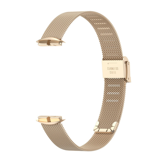 For Fitbit Luxe Clip-on Metal Watch Band(Champagne Gold) by buy2fix