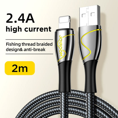 JOYROOM S-2030K6 Mermaid Series 2.4A USB to 8 Pin Fishing Net Weaving Data Cable, Length: 2m(Black) - Normal Style Cable by JOYROOM | Online Shopping UK | buy2fix