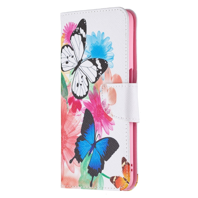 For OPPO A74 / A93 / A54 5G Colored Drawing Pattern Horizontal Flip Leather Case with Holder & Card Slots & Wallet(Butterflies) - OPPO & vivo Accessories by buy2fix | Online Shopping UK | buy2fix