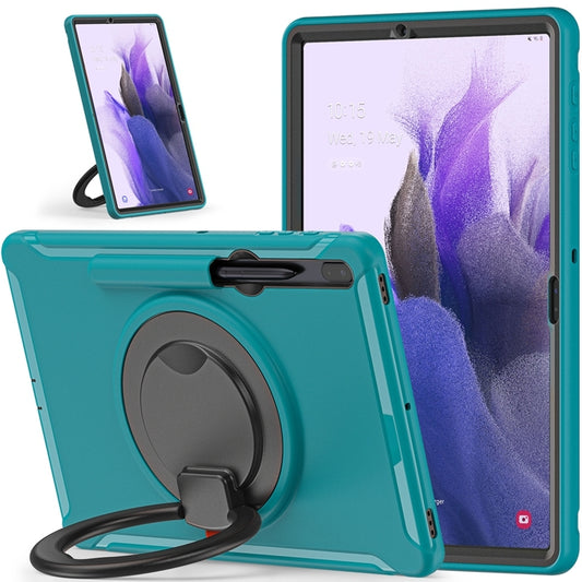 For Samsung Galaxy Tab S8+ / Tab S8 Plus / Tab S7 FE / Tab S7+/S7 FE 12.4 inch T970 Shockproof TPU + PC Protective Case with 360 Degree Rotation Foldable Handle Grip Holder & Pen Slot(Blue) by buy2fix