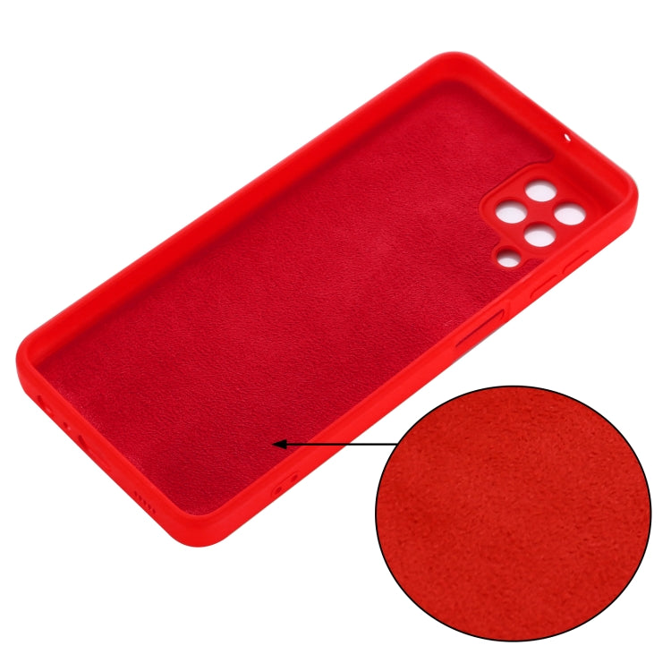 For Samsung Galaxy M32 4G Indian Version Solid Color Liquid Silicone Dropproof Full Coverage Protective Case(Red) by buy2fix