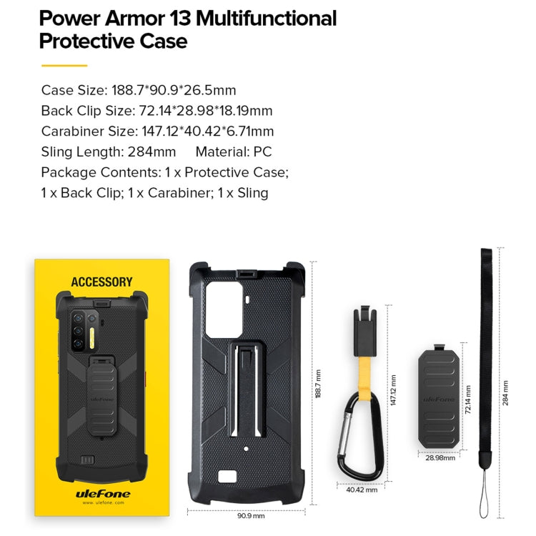 For Ulefone Power Armor 13 Ulefone Multifunctional TPU + PC Protective Case with Back Clip & Carabiner - More Brand by Ulefone | Online Shopping UK | buy2fix