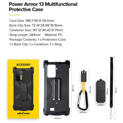 For Ulefone Power Armor 13 Ulefone Multifunctional TPU + PC Protective Case with Back Clip & Carabiner - More Brand by Ulefone | Online Shopping UK | buy2fix