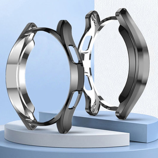 For Samsung Galaxy Watch4 Classic 46mm Electroplating Hollow Half-pack TPU Protective Case(Black) by ENKAY