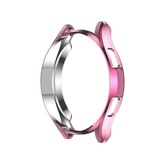 For Samsung Galaxy Watch4 Classic 46mm Electroplating Hollow Half-pack TPU Protective Case(Rose Pink)
