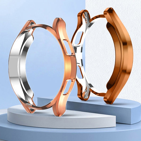 For Samsung Galaxy Watch4 Classic 46mm Electroplating Hollow Half-pack TPU Protective Case(Rose Gold) by ENKAY