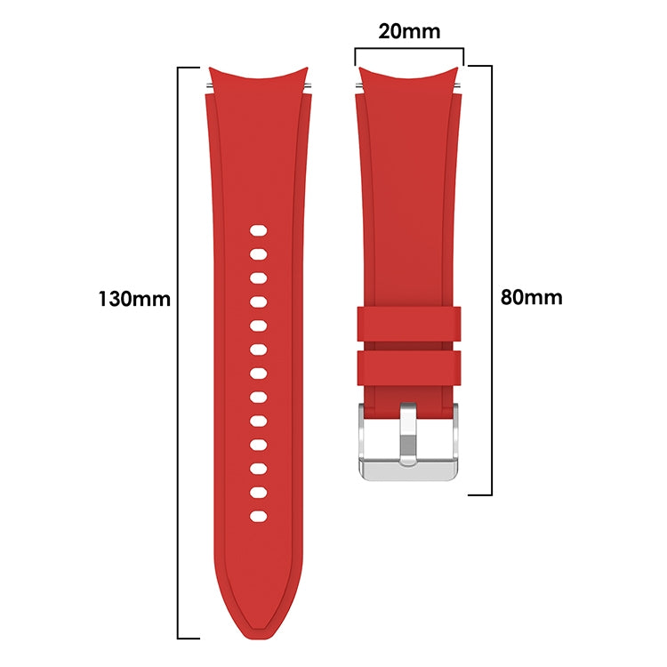 For Samsung Galaxy Watch4 Classic 42mm Silicone Watch Band(Red) by buy2fix