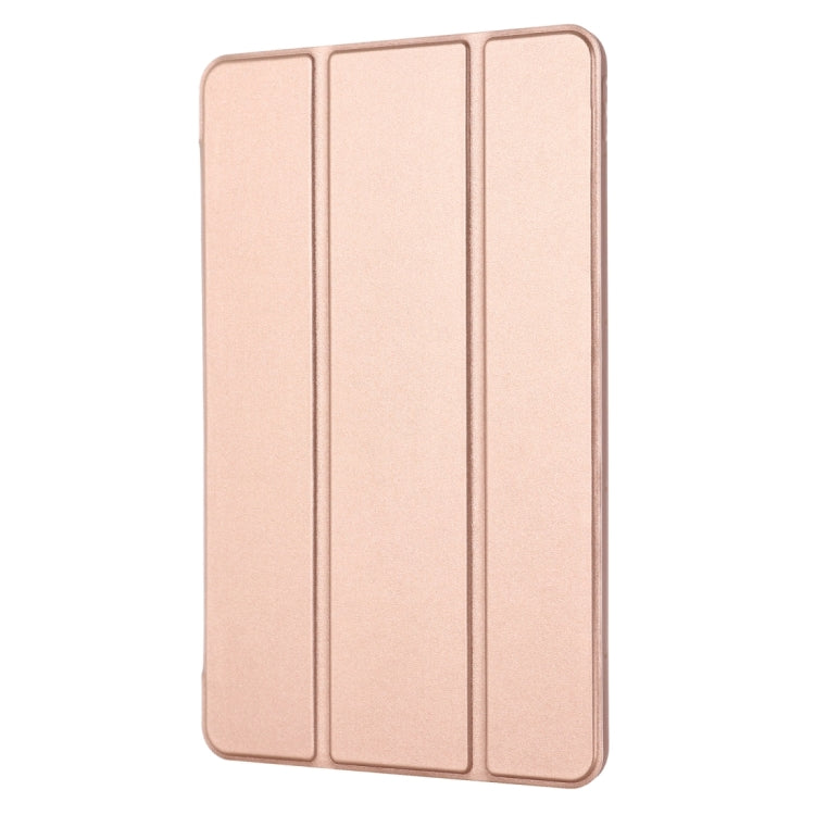 For Huawei MatePad 11 (2021) GEBEI Shockproof Horizontal Flip Leather Case with Three-folding Holder(Rose Gold) - Huawei by GEBEI | Online Shopping UK | buy2fix