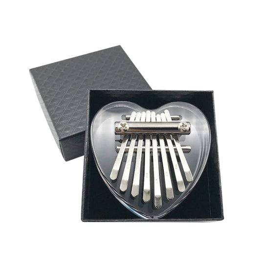 Mini 8 Tone Thumb Piano Kalimba Musical Instruments, Random Packaging(Acrylic Heart)