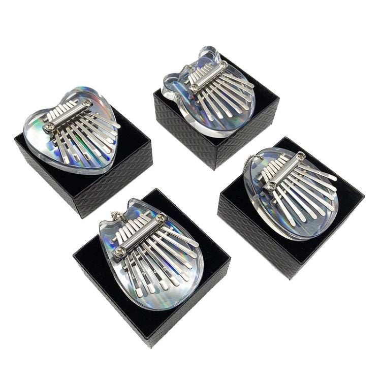 Mini Dazzle Acrylic 8 Tone Thumb Piano Kalimba Musical Instruments(Chinchilla) - Keyboard Instruments by buy2fix | Online Shopping UK | buy2fix