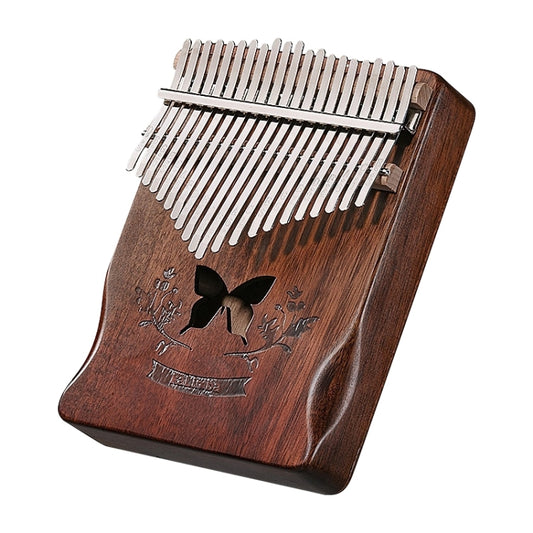 21 Tone Acacia Wood Thumb Piano Kalimba Musical Instruments(Brown-Butterfly) - Keyboard Instruments by buy2fix | Online Shopping UK | buy2fix