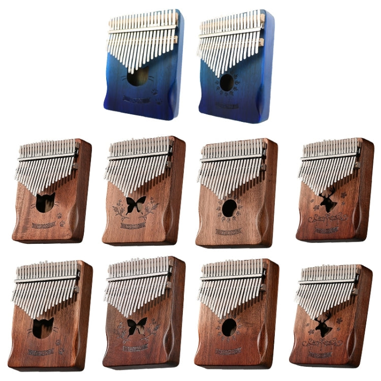 21 Tone Acacia Wood Thumb Piano Kalimba Musical Instruments(Brown-Sun) - Keyboard Instruments by buy2fix | Online Shopping UK | buy2fix