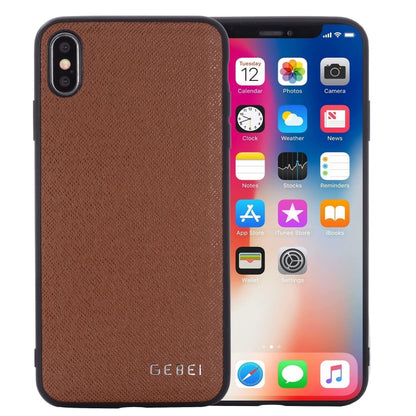 For iPhone 11 Pro Max GEBEI Full-coverage Shockproof Leather Protective Case(Brown) - iPhone 11 Pro Max Cases by GEBEI | Online Shopping UK | buy2fix