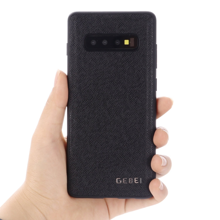 For Galaxy S10 GEBEI Full-coverage Shockproof Leather Protective Case(Blue) - Galaxy Phone Cases by GEBEI | Online Shopping UK | buy2fix