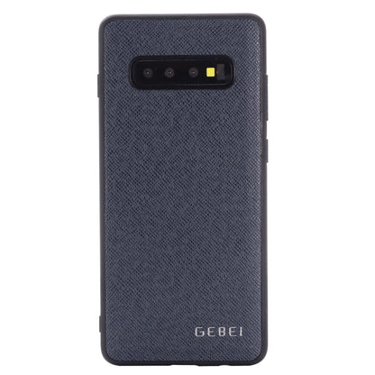 For Galaxy S10+ GEBEI Full-coverage Shockproof Leather Protective Case(Blue) - Galaxy Phone Cases by GEBEI | Online Shopping UK | buy2fix