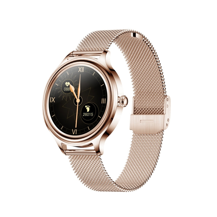 ZX10 1.09 inch HD Color Screen Bluetooth 5.0 IP68 Waterproof Women Smart Watch, Support Sleep Monitor / Menstrual Cycle Reminder / Heart Rate Monitor / Blood Oxygen Monitoring, Style:Steel Strap(Rose Gold) - Smart Wear by buy2fix | Online Shopping UK | buy2fix