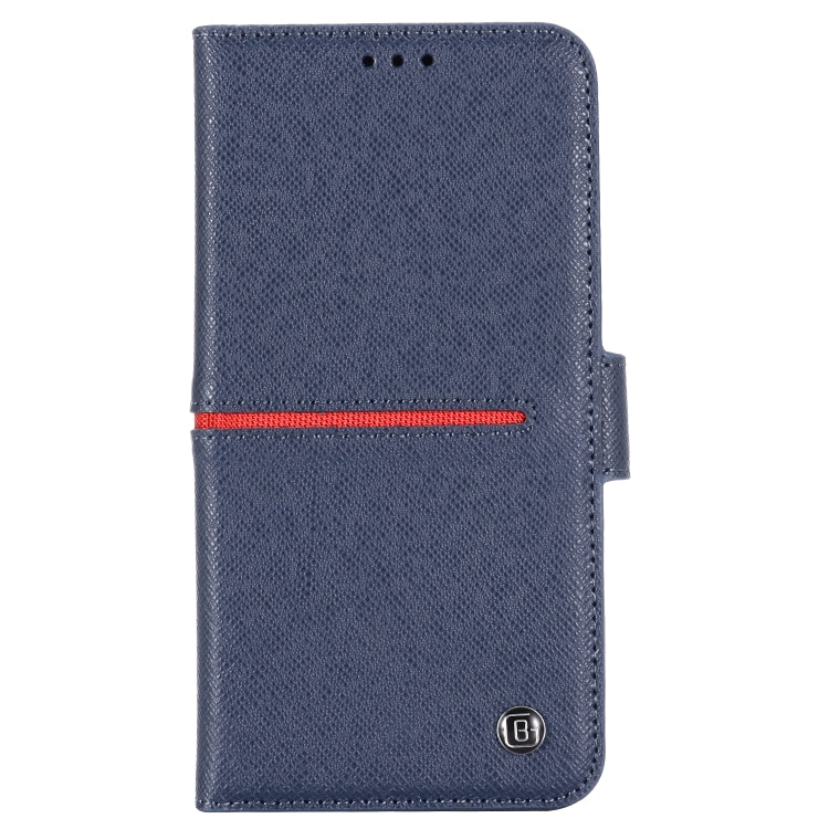 For iPhone 11 Pro GEBEI Top-grain Leather Horizontal Flip Protective Case with Holder & Card Slots & Wallet & Photo Frame(Blue) - iPhone 11 Pro Cases by GEBEI | Online Shopping UK | buy2fix