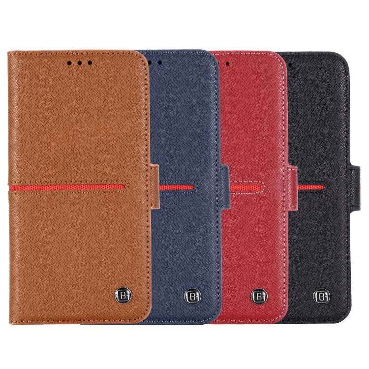 For iPhone 11 Pro GEBEI Top-grain Leather Horizontal Flip Protective Case with Holder & Card Slots & Wallet & Photo Frame(Red Wine) - iPhone 11 Pro Cases by GEBEI | Online Shopping UK | buy2fix