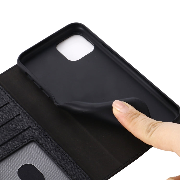 For iPhone 11 Pro Max GEBEI Top-grain Leather Horizontal Flip Protective Case with Holder & Card Slots & Wallet & Photo Frame(Black) - iPhone 11 Pro Max Cases by GEBEI | Online Shopping UK | buy2fix