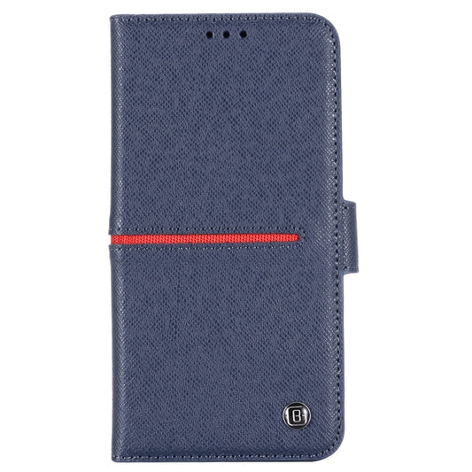 For iPhone 11 Pro Max GEBEI Top-grain Leather Horizontal Flip Protective Case with Holder & Card Slots & Wallet & Photo Frame(Blue) by GEBEI