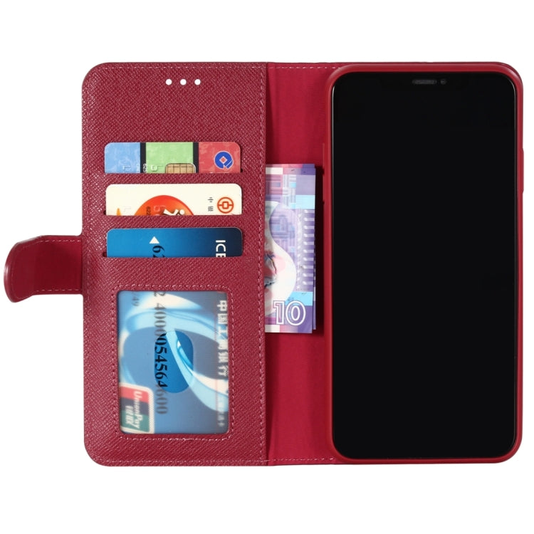 For iPhone XS / X GEBEI Top-grain Leather Horizontal Flip Protective Case with Holder & Card Slots & Wallet & Photo Frame(Red Wine) - More iPhone Cases by GEBEI | Online Shopping UK | buy2fix