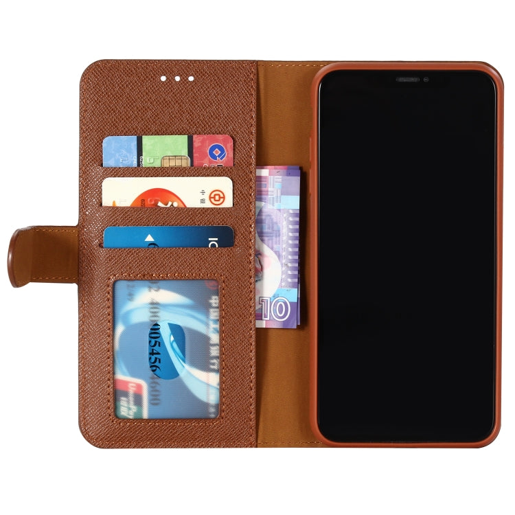 For iPhone XS Max GEBEI Top-grain Leather Horizontal Flip Protective Case with Holder & Card Slots & Wallet & Photo Frame(Brown) - More iPhone Cases by GEBEI | Online Shopping UK | buy2fix