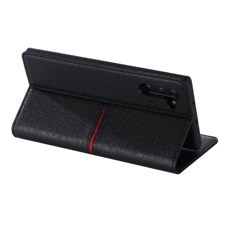 For Galaxy Note 10 GEBEI Top-grain Leather Horizontal Flip Protective Case with Holder & Card Slots & Wallet & Photo Frame(Black) - Galaxy Phone Cases by GEBEI | Online Shopping UK | buy2fix