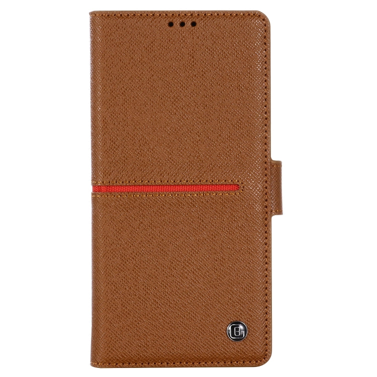 For Galaxy Note 10 GEBEI Top-grain Leather Horizontal Flip Protective Case with Holder & Card Slots & Wallet & Photo Frame(Brown) - Galaxy Phone Cases by GEBEI | Online Shopping UK | buy2fix