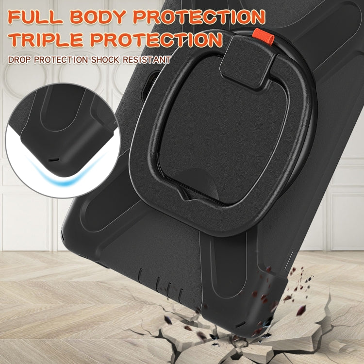 For Samsung Galaxy Tab Active Pro Silicone + PC Protective Case with Holder & Shoulder Strap(Black) - Other Galaxy Tab PC by buy2fix | Online Shopping UK | buy2fix