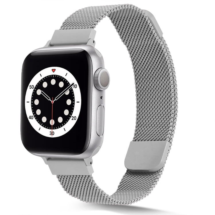 Small Waist Dual Section Milan Watch Band For Apple Watch Ultra 49mm&Watch Ultra 2 49mm / Series 9&8&7 45mm / SE 3&SE 2&6&SE&5&4 44mm / 3&2&1 42mm(Silver) by buy2fix