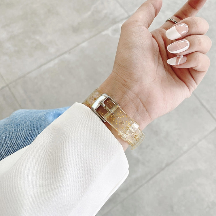 Small Waist Dual Section Milan Watch Band For Apple Watch Series 9&8&7 41mm / SE 3&SE 2&6&SE&5&4 40mm / 3&2&1 38mm(Transparent) by buy2fix