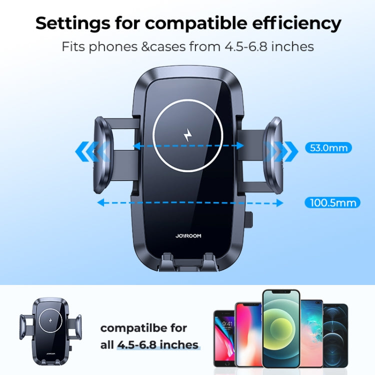 JOYROOM JR-ZS241 15W QI Mechanical Car Wireless Charger Phone Holder Air Outlet Version(Black) - Wireless Charger Holders by JOYROOM | Online Shopping UK | buy2fix