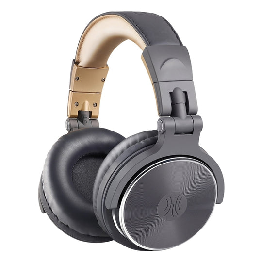 OneOdio Pro-10 Head-mounted Noise Reduction Wired Headphone with Microphone, Color:Grey Khaki