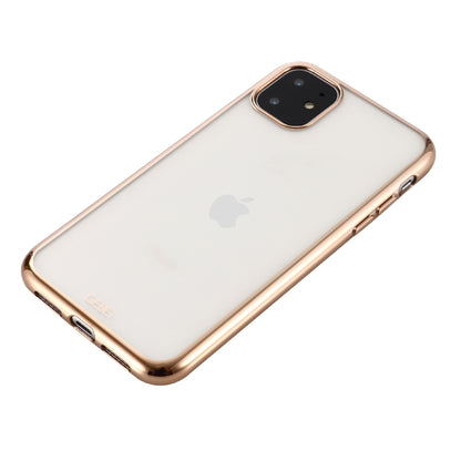 For iPhone 11 Pro GEBEI Plating TPU Shockproof Protective Case(Gold) - iPhone 11 Pro Cases by GEBEI | Online Shopping UK | buy2fix