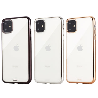 For iPhone 11 Pro GEBEI Plating TPU Shockproof Protective Case(Gold) - iPhone 11 Pro Cases by GEBEI | Online Shopping UK | buy2fix