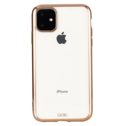 For iPhone 11 Pro Max GEBEI Plating TPU Shockproof Protective Case(Gold) - iPhone 11 Pro Max Cases by GEBEI | Online Shopping UK | buy2fix