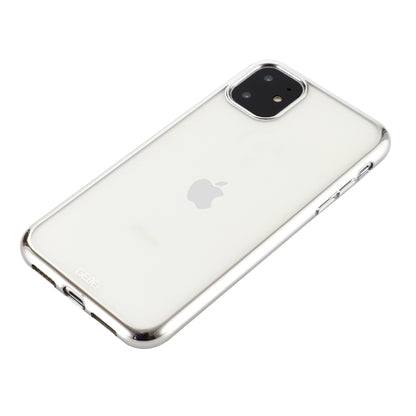 For iPhone 11 Pro Max GEBEI Plating TPU Shockproof Protective Case(Silver) - iPhone 11 Pro Max Cases by GEBEI | Online Shopping UK | buy2fix