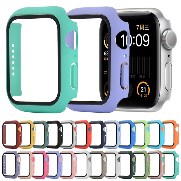Shockproof PC+Tempered Glass Protective Case with Packed Carton For Apple Watch Series 6 / 5 / 4 / Watch SE 40mm(Ice Sea Blue) by buy2fix