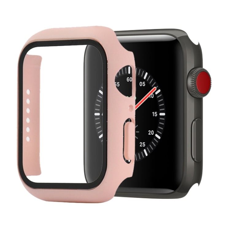 Shockproof PC+Tempered Glass Protective Case with Packed Carton For Apple Watch Series 3 & 2 & 1 38mm(Pink) by buy2fix