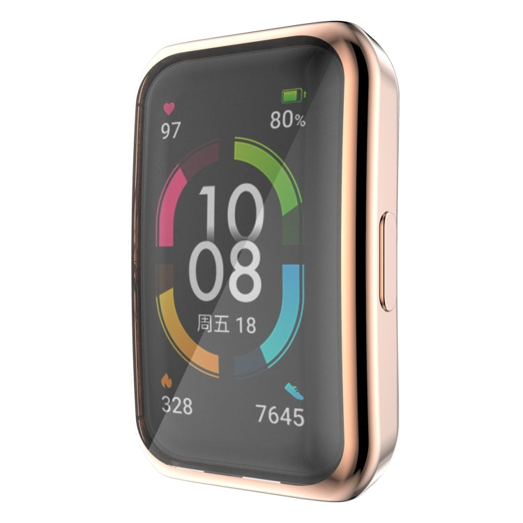 For Huawei Band 6 / 6 Pro / Honor Band 6 Full Coverage TPU Electroplating Protective Case Cover(Rose Gold) by buy2fix