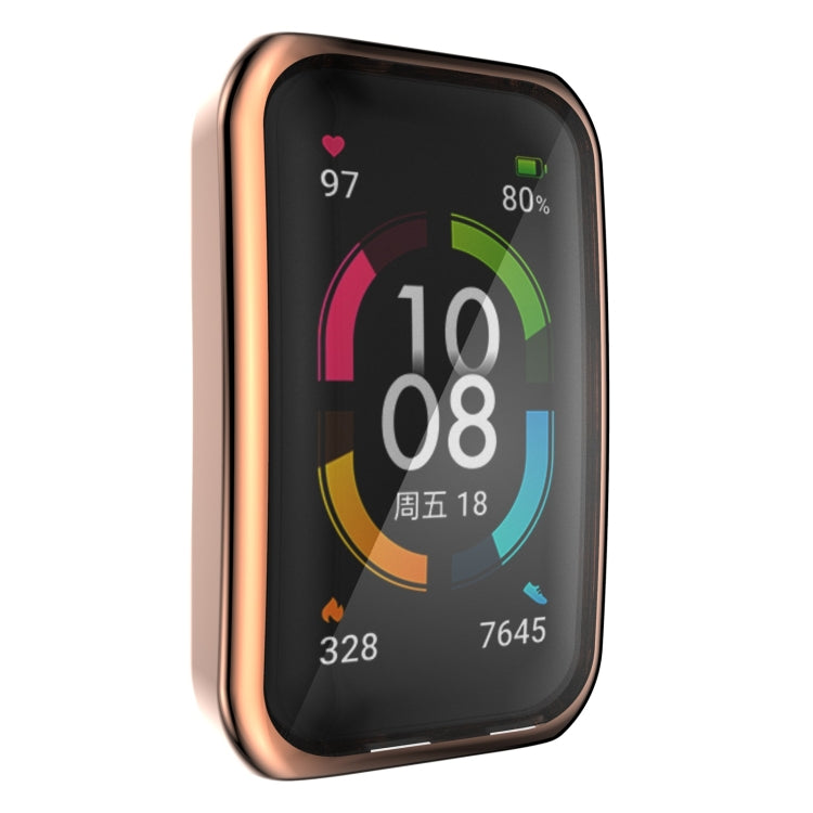 For Huawei Band 6 / 6 Pro / Honor Band 6 Full Coverage TPU Electroplating Protective Case Cover(Rose Gold) by buy2fix