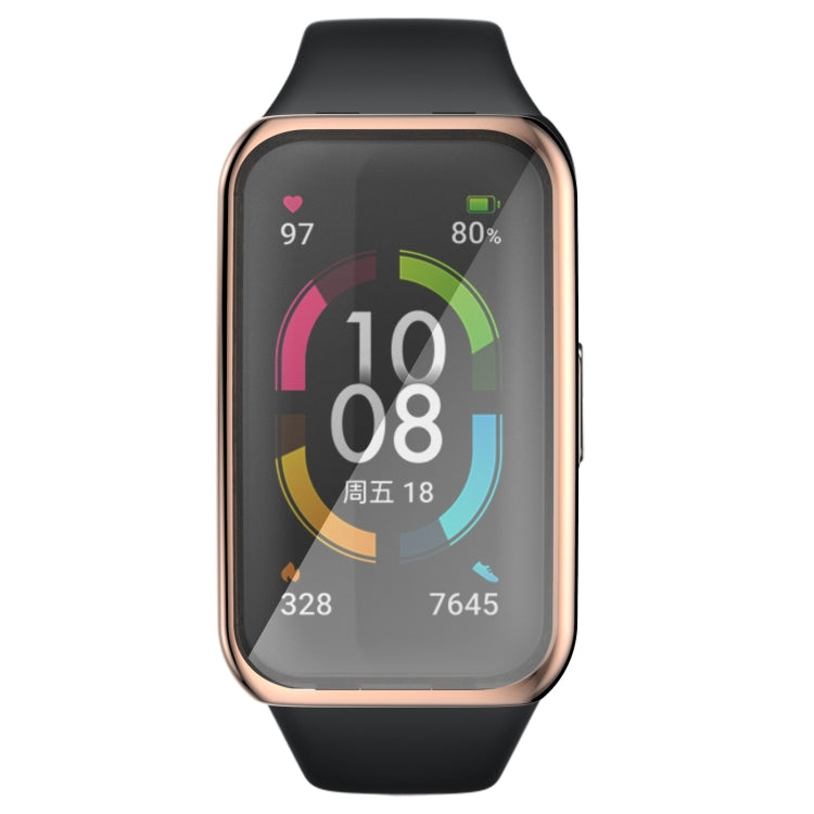 For Huawei Band 6 / 6 Pro / Honor Band 6 Full Coverage TPU Electroplating Protective Case Cover(Rose Gold) by buy2fix