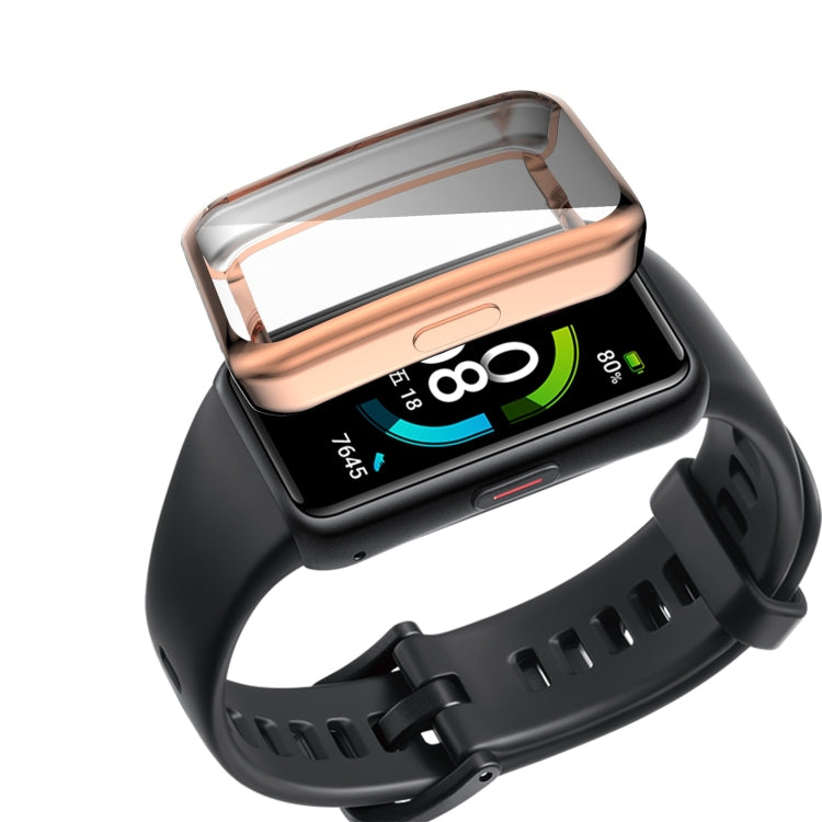 For Huawei Band 6 / 6 Pro / Honor Band 6 Full Coverage TPU Electroplating Protective Case Cover(Rose Gold) by buy2fix