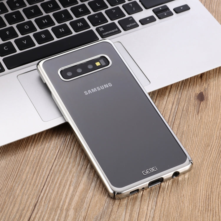 For Galaxy S10e GEBEI Shockproof  Plating PC Protective Case(Silver) - Galaxy Phone Cases by GEBEI | Online Shopping UK | buy2fix