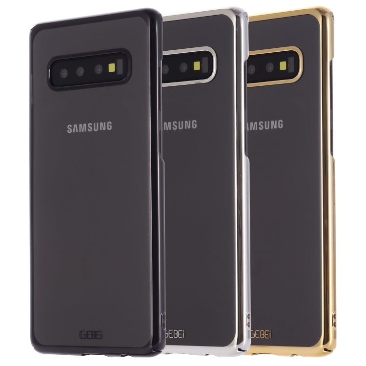 For Galaxy S10 GEBEI Shockproof  Plating PC Protective Case(Silver) - Galaxy Phone Cases by GEBEI | Online Shopping UK | buy2fix