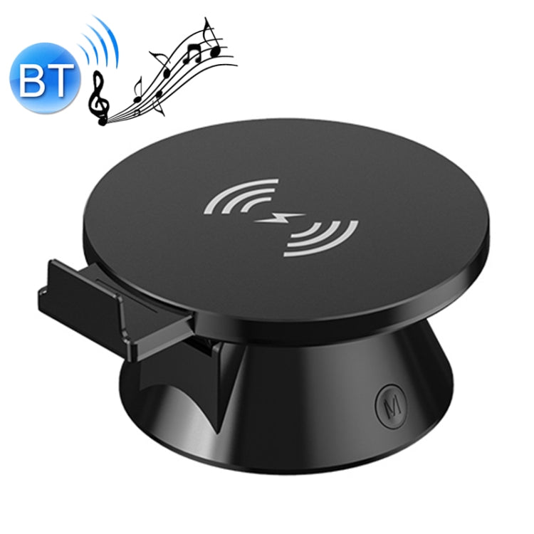 10W Multifunctional Universal Horizontal / Vertical Flash Charging Wireless Charger Bluetooth Speaker with USB Interface(Black) - Apple Accessories by buy2fix | Online Shopping UK | buy2fix