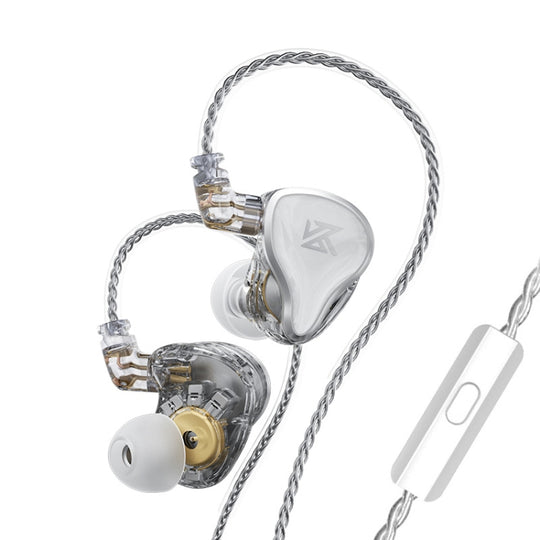 KZ ZAS Écouteurs intra-auriculaires filaires Ring Iron à 16 unités, version micro (blanc)
